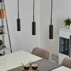 Suspension Dalheim LED Noir, 3 lumières