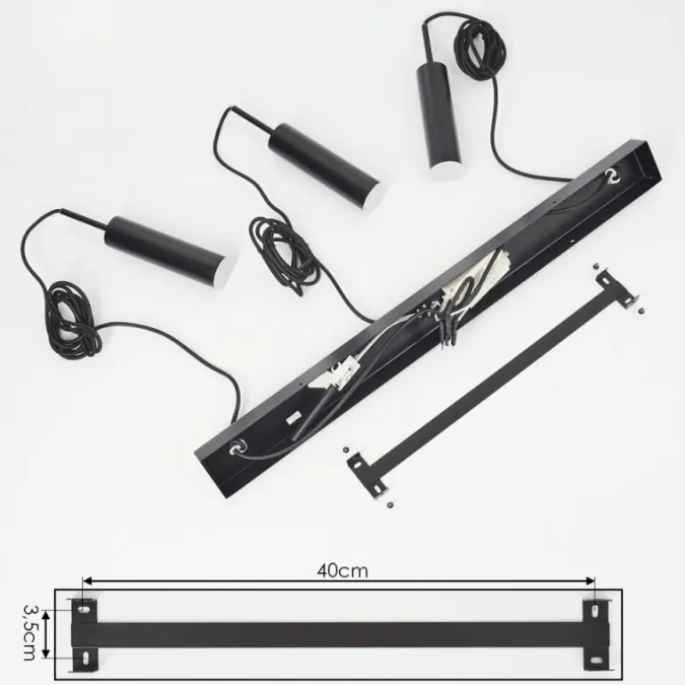 Suspension Dalheim LED Noir, 3 lumières