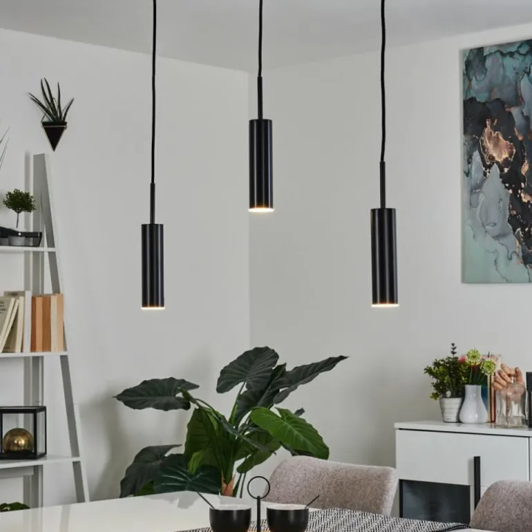 Suspension Dalheim LED Noir, 3 lumières