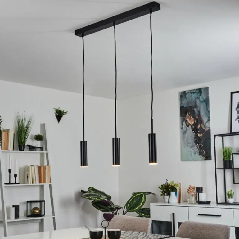 Suspension Dalheim LED Noir, 3 lumières