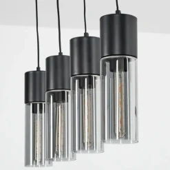 Suspension Dulcita Noir, 4 lumières