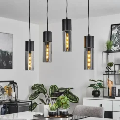 Suspension Dulcita Noir, 4 lumières