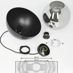 Suspension Entrevinhas Noir, 1 lumière