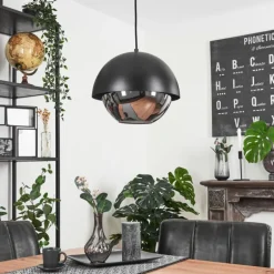 Suspension Entrevinhas Noir, 1 lumière