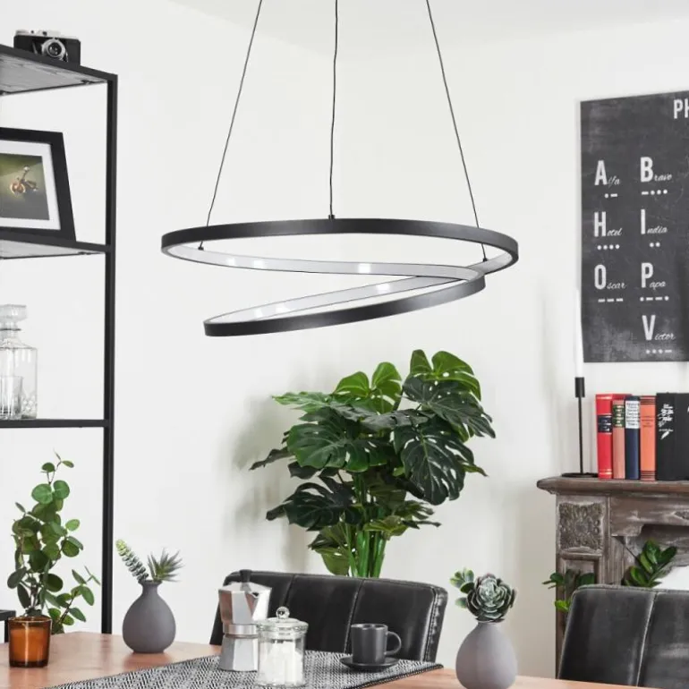 Suspension Fioso LED Noir, 1 lumière