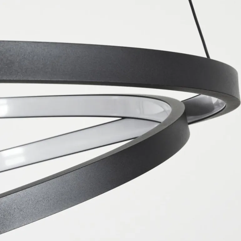 Suspension Fioso LED Noir, 1 lumière