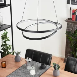 Suspension Fioso LED Noir, 1 lumière