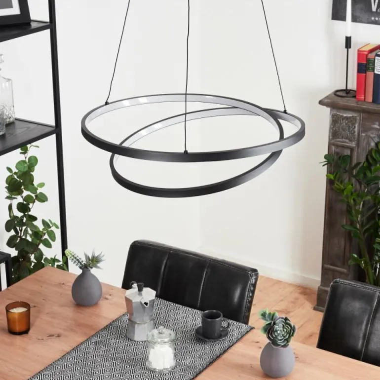 Suspension Fioso LED Noir, 1 lumière