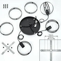 Suspension Freguesia Noir, 3 lumières