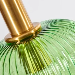 Suspension Goldenville Laiton, Noir, 8 lumières