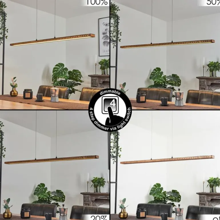 Suspension Guacacallo LED Noir, 1 lumière