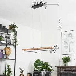 Suspension Guacacallo LED Noir, 1 lumière