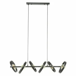 Suspension Hover Anthracite, 6 lumières