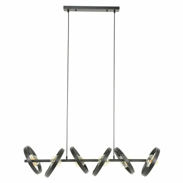 Suspension Hover Anthracite, 6 lumières