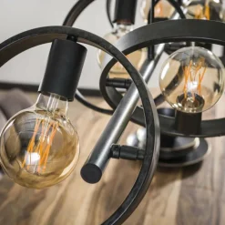 Suspension Hover Anthracite, 6 lumières