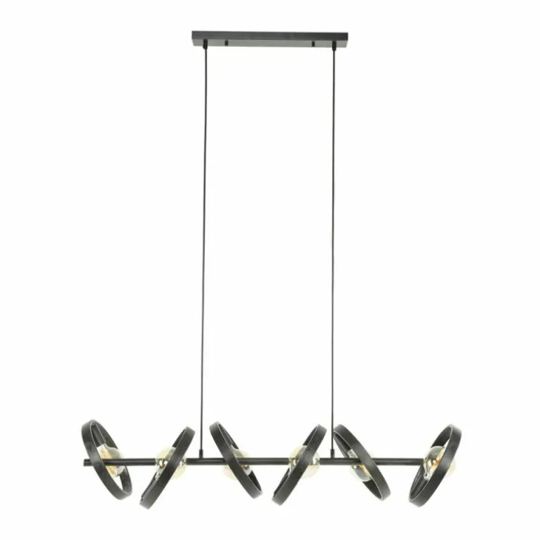 Suspension Hover Anthracite, 6 lumières