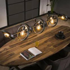 Suspension Hover Anthracite, 8 lumières