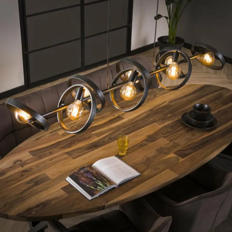 Suspension Hover Anthracite, 8 lumières