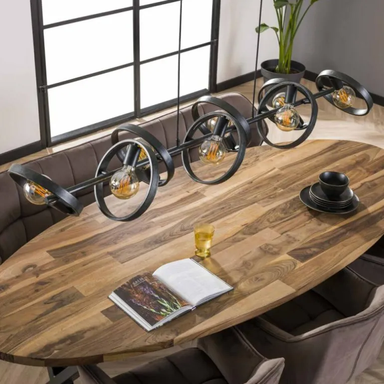 Suspension Hover Anthracite, 8 lumières