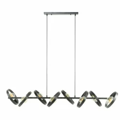 Suspension Hover Anthracite, 8 lumières