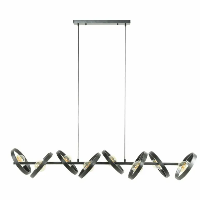 Suspension Hover Anthracite, 8 lumières