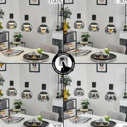 Suspension Izenave LED Noir, 3 lumières