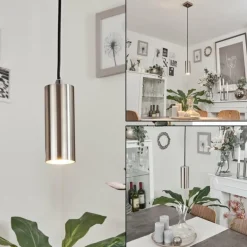 Suspension Javel Nickel mat, 1 lumière