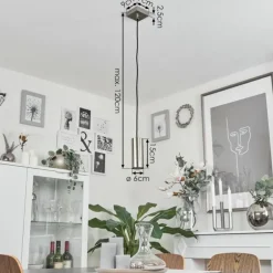 Suspension Javel Nickel mat, 1 lumière