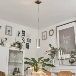 Suspension Javel Nickel mat, 1 lumière