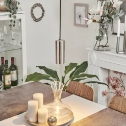 Suspension Javel Nickel mat, 1 lumière