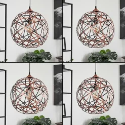 Suspension Kefikon Cuivre, 1 lumière