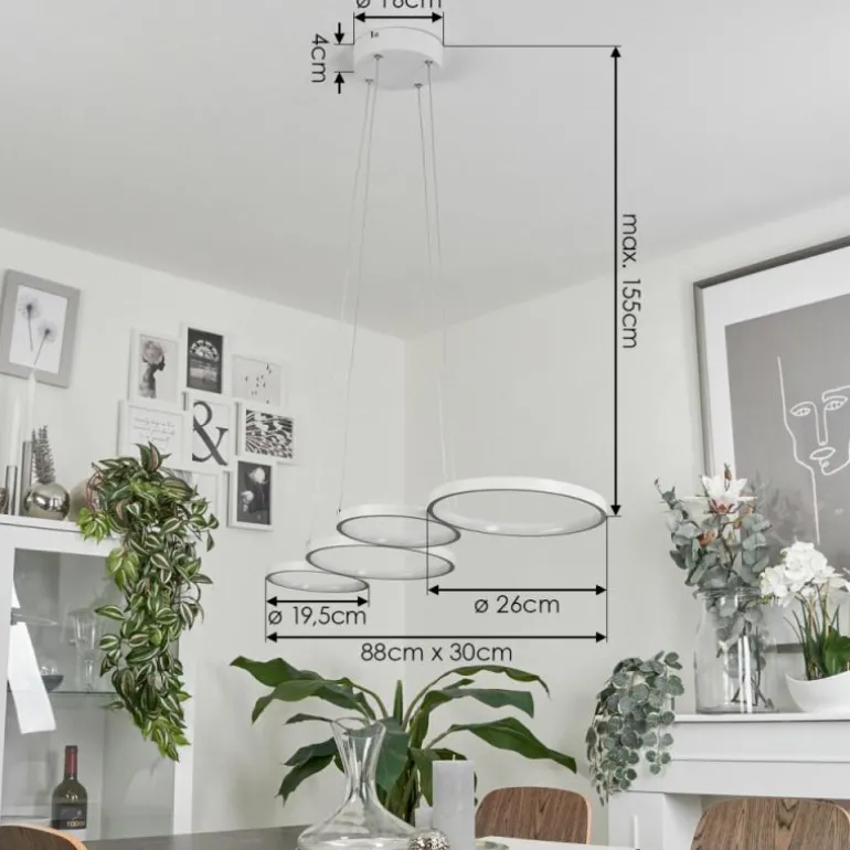 Suspension Kermoguen LED Blanc, 1 lumière