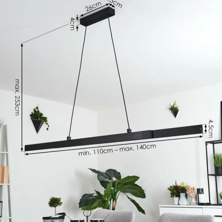 Suspension Kopila LED Noir, 1 lumière