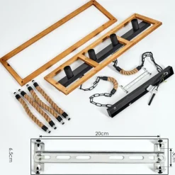 Suspension Lautremen Écru, Noir, 4 lumières