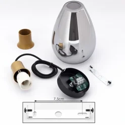 Suspension Lincura Laiton, Noir, 1 lumière