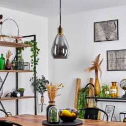 Suspension Lincura Laiton, Noir, 1 lumière