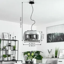 Suspension Lissy Noir, 3 lumières