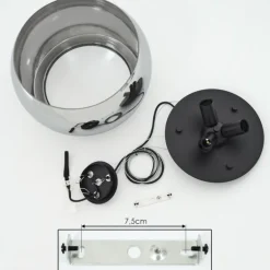 Suspension Lissy Noir, 3 lumières