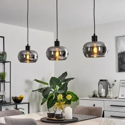 Suspension Lissy Noir, 3 lumières