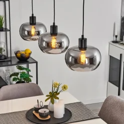 Suspension Lissy Noir, 3 lumières