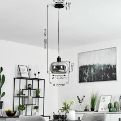 Suspension Lissy Noir, 1 lumière