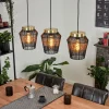 Suspension Madancos Laiton, Noir, 3 lumières