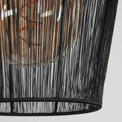 Suspension Madancos Laiton, Noir, 3 lumières