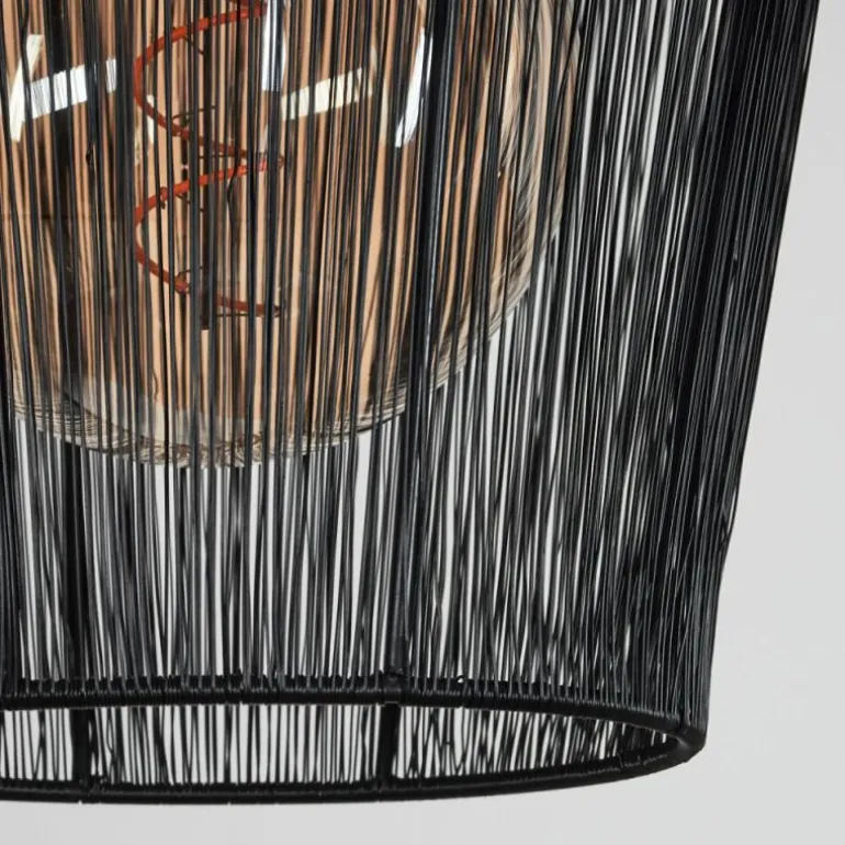 Suspension Madancos Laiton, Noir, 3 lumières