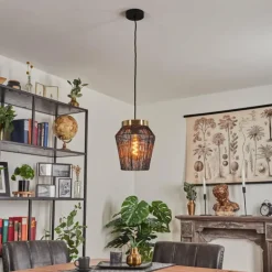 Suspension Madancos Noir, 1 lumière