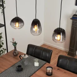 Suspension Mechaico Noir, 3 lumières