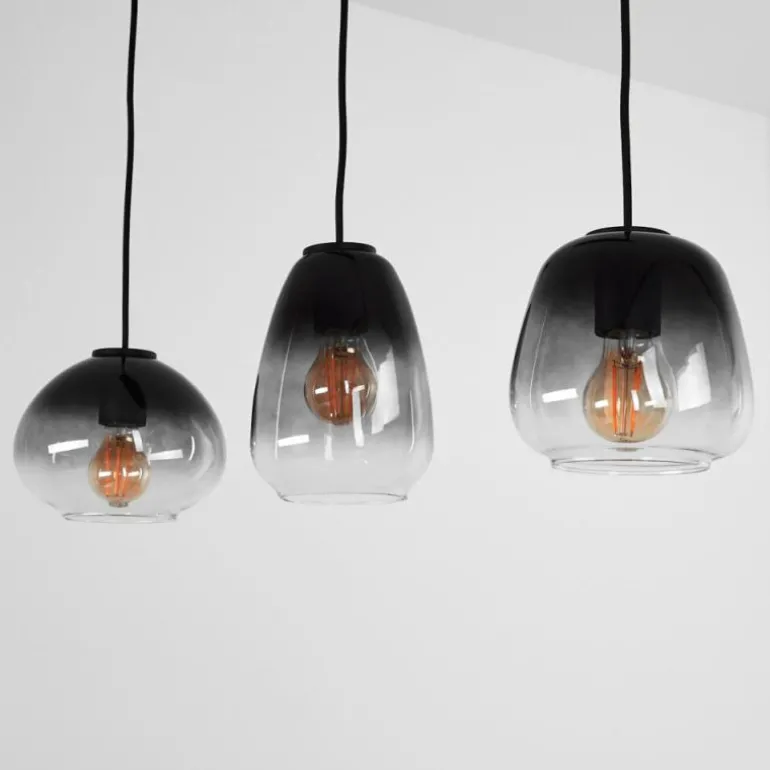 Suspension Mechaico Noir, 3 lumières
