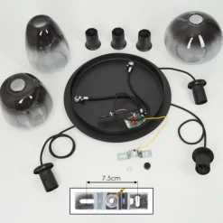 Suspension Mechaico Noir, 3 lumières