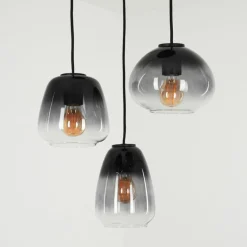 Suspension Mechaico Noir, 3 lumières