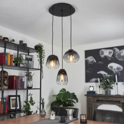 Suspension Mechaico Noir, 3 lumières